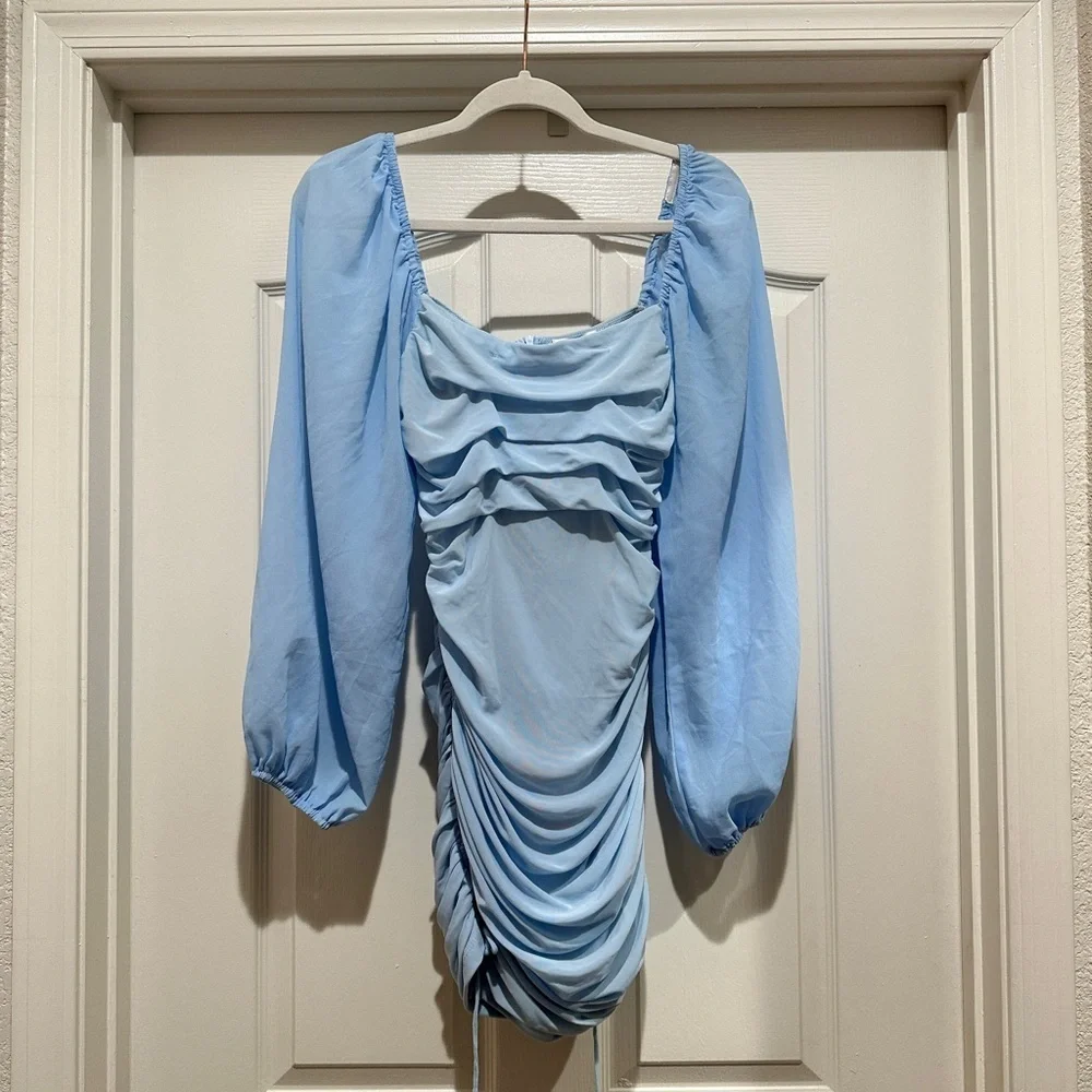 Hello Molly Tangy Bellini Mini Dress in Baby Blue Size: US 8/ Large - Picture 8 of 10